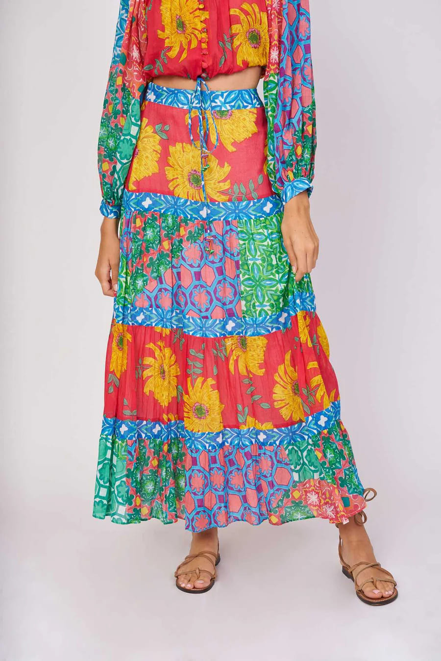 FALDA MAXI ESTAMPADA
