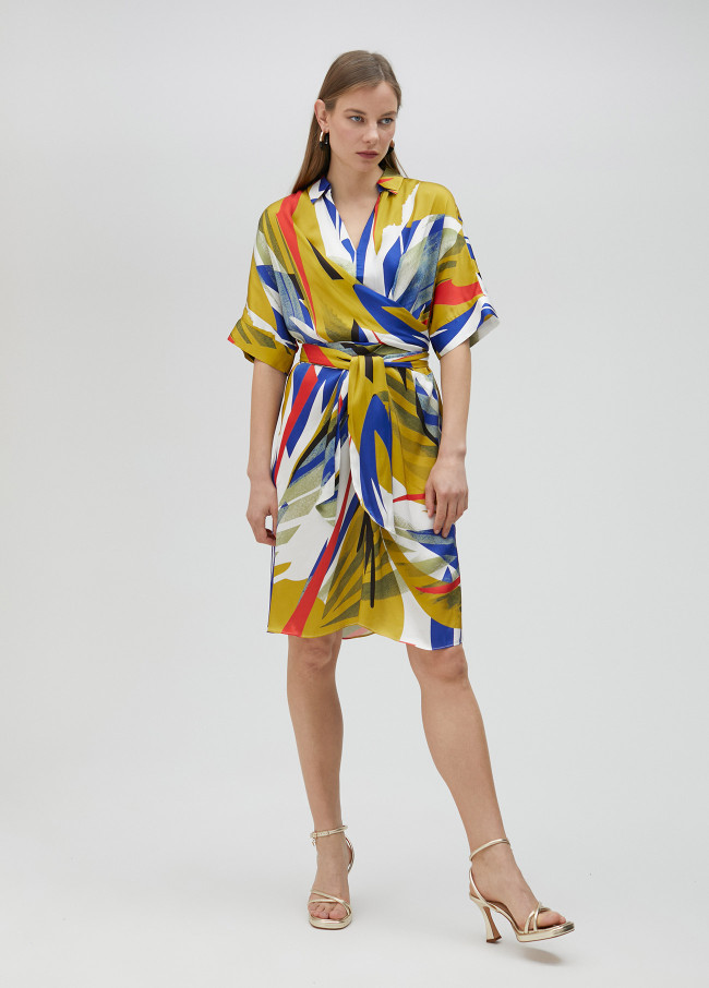 VESTIDO CORTO ESTAMPADO