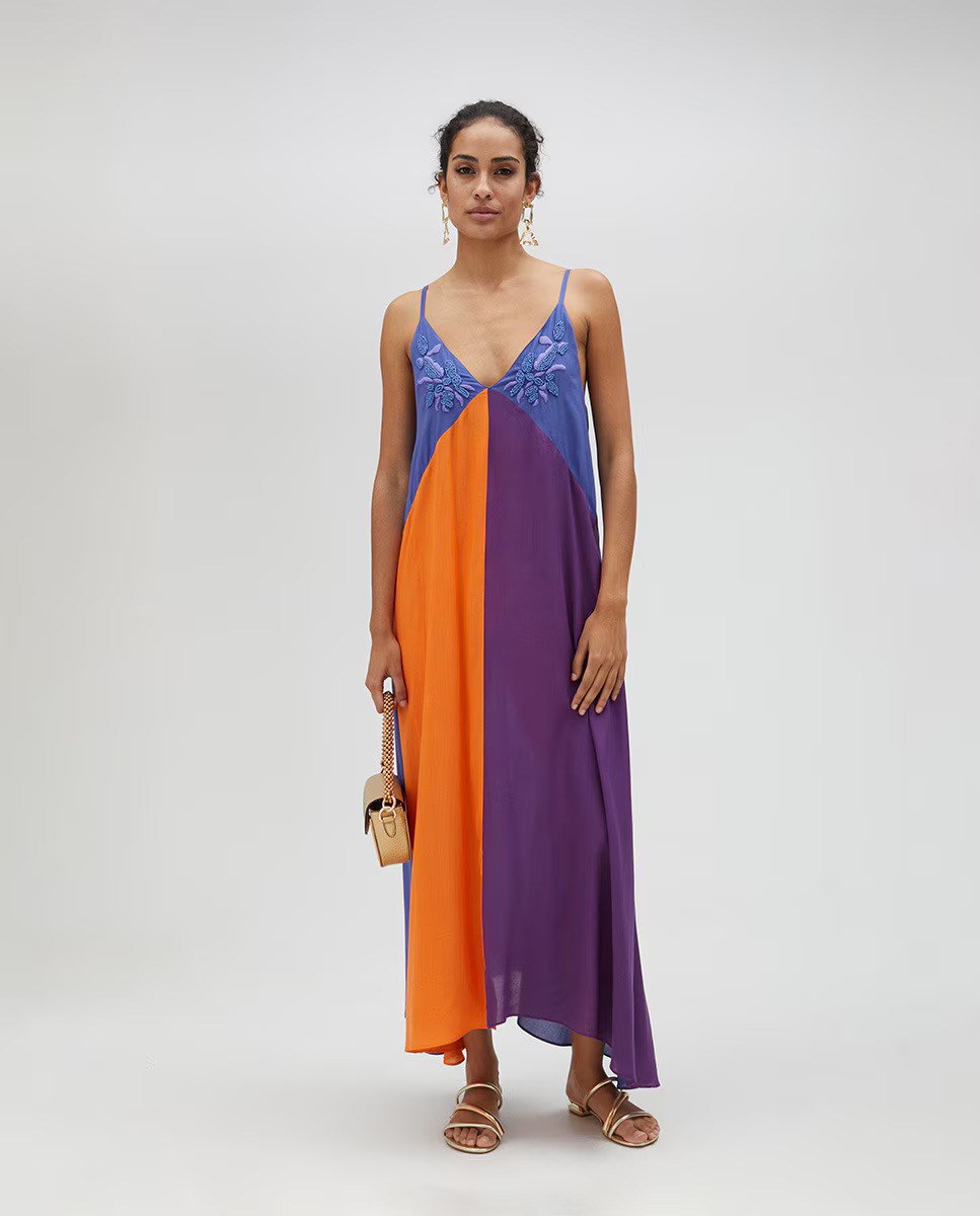 VESTIDO TRICOLOR