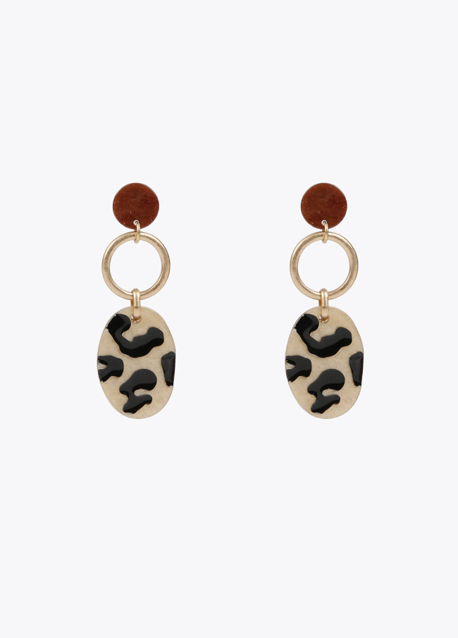 PENDIENTES ANIMAL PRINT